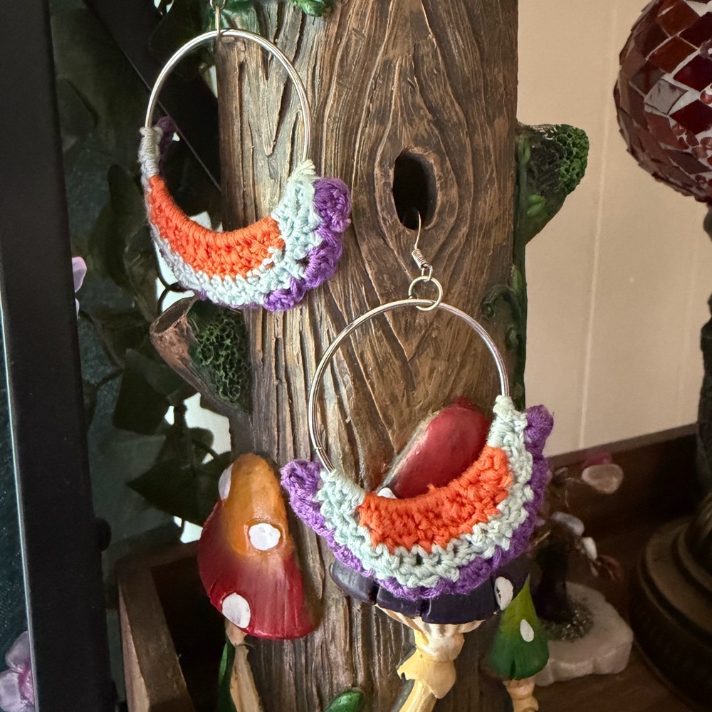 Whimsy Crochet hoops - Picture 2 of 2
